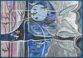 Mickey Korzennik; Settling Birds - Sunset