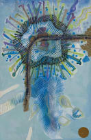 Christo Coetzee; Organic Shapes in Blue