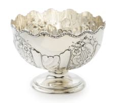 An Edward VII silver rose bowl, Henry Williamson Ltd, Birmingham, 1909