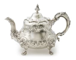 A Victorian six-piece silver tea and coffee set, Goldsmiths Alliance Ltd, London, 1870 and 1889