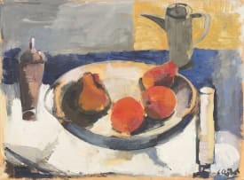 Cecil Skotnes; Still Life with a Bowl of Fruit and a Pitcher