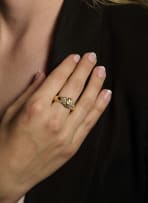 Intense yellow diamond ring