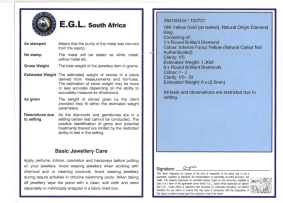 Intense yellow diamond ring