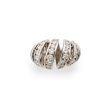 Diamond spiral ring