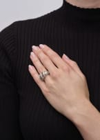 Diamond spiral ring