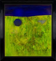 Gail Catlin; Abstract Landscape in Blue and Green