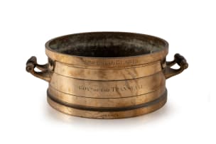 Transvaal Imperial brass bushel, England, 19th century