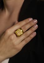 Citrine cocktail ring