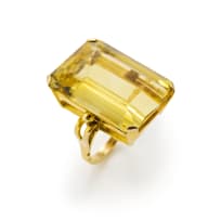 Citrine cocktail ring