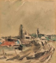 Wolf Kibel; Landscape with Buildings