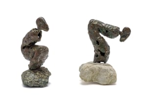 Stella Shawzin; Crouching Figures, two