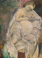 Jean Welz; Pregnant Nude