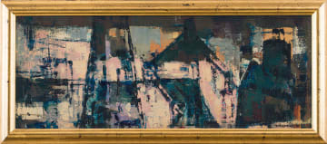 Taffy (Matthew) Whippman; Abstract in Blue and Pink