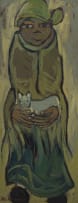 Frans Claerhout; Figure Holding a Cat
