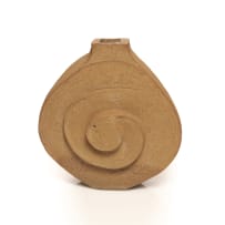 Dina Prinsloo; Spiral and rectangular motif vessels, three