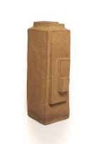 Dina Prinsloo; Spiral and rectangular motif vessels, three