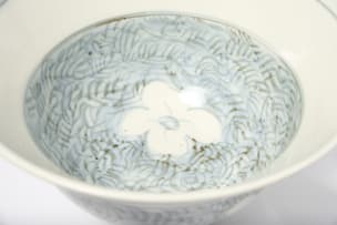 Esias Bosch; Large flared conical bowl with flower motif