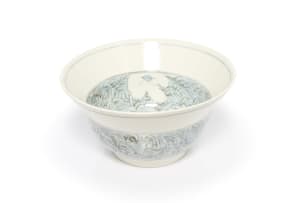 Esias Bosch; Large flared conical bowl with flower motif