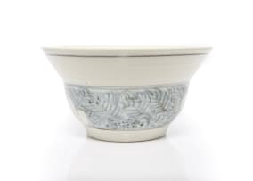 Esias Bosch; Large flared conical bowl with flower motif