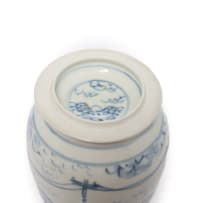 Esias Bosch; Lidded vessel with landscape and telephone poles