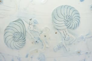 Katherine Glenday; Large round vessel with snail swimmers