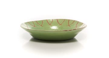 Hylton Nel; Green bird-lady plate