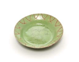 Hylton Nel; Green bird-lady plate