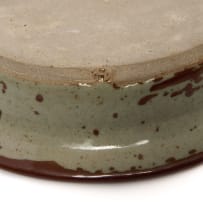 Hyme Rabinowitz; Deep oval dish with net motif