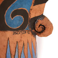 Barbara Jackson; Portrait bust with pink cheeks