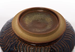 Peter Jaff; Large floor jar with combed slip motif