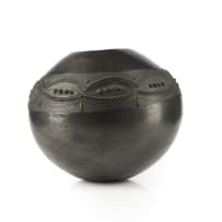 Nesta Nala; Ukhamba with incised and relief rope decoration