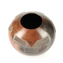 Nonhlanla Nala; Ukhamba with rope and triangular incised motif