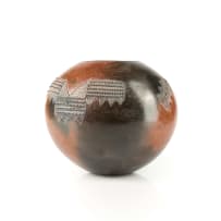 Nonhlanla Nala; Ukhamba with rope and triangular incised motif