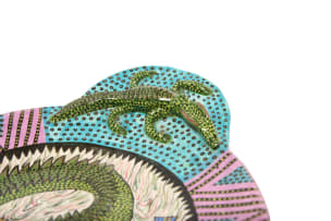 Ardmore Ceramic Studio; Crocodile and fish platter