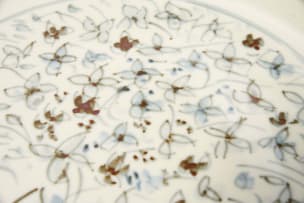 Esias Bosch; Large plate with flowers in vase motif