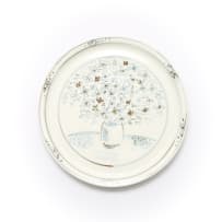 Esias Bosch; Large plate with flowers in vase motif