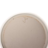 Peter Jaff; Celadon lidded jar with relief linear motif