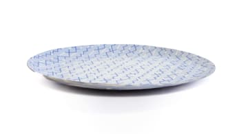 Christina Bryer; Blue and white pattern plate