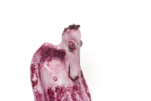 Hylton Nel; Seated nude in purple