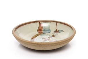 Tim Morris; Large bowl with linear and plant motif