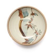 Tim Morris; Large bowl with linear and plant motif