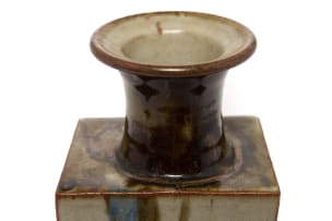 Tim Morris; Rectangular bottle with circle and plant motif