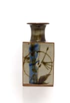 Tim Morris; Rectangular bottle with circle and plant motif