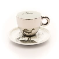 William Kentridge; Illy Cappuccino Cups and Saucers, six