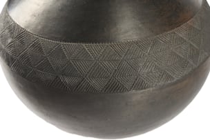 Nesta Nala; Ukhamba with incised geometric band design