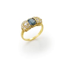 Sapphire and diamond ring