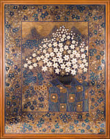 Esias Bosch; Bowl of Flowers in a Landscape