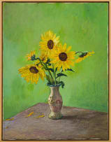 Walter Meyer; Sunflowers in a Vase