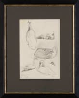 Maggie Laubser; Bird Studies, sketch