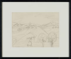 Maggie Laubser; Landscape with Water Carrier, sketch